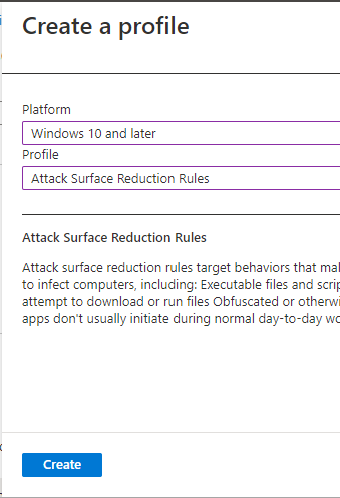 Create ASR Policy